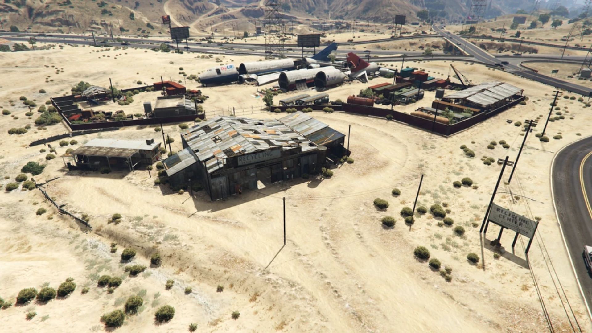 Overview of the Thompson Scrapyard (Image via Rockstar Games || GTA Wiki)